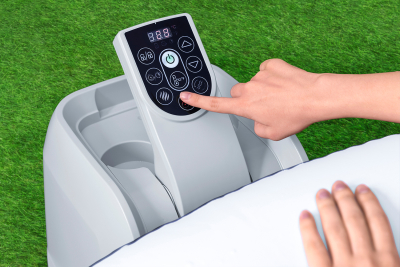Bestway LAY-Z-SPA Energiespar-Whirlpool Miami AirJet für 4 Personen Durchmesser 180 x 66 cm, Dunkelblau