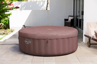 Bestway LAY-Z-SPA Energiespar-Whirlpool Hawaii AirJet mit App-Steuerung, für 6 Personen, Durchmesser 196 x 71 cm, Terrakotta