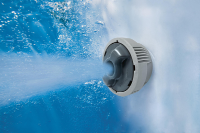 Bestway LAY-Z-SPA XXL-Whirlpool Mauritius AirJet mit App-Steuerung, für 7 Personen Durchm. 270 x 180 x 71 cm, Holz-Optik (Basaltgrau)