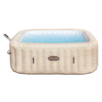 Bestway LAY-Z-SPA Energiespar-Whirlpool Rome AirJet mit App-Steuerung, für 7 Pers. 201 x 201 x 71 cm, Sandmarmor-Optik