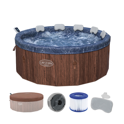 Bestway LAY-Z-SPA Energiespar-Whirlpool Toronto AirJet mit Schaumstoffpaneelen & App-Steuerung, für 7 Personen Durchm. 190 x 70 cm