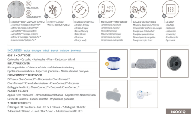 Bestway LAY-Z-SPA Energiespar-Whirlpool San Francisco HydroJet Pro mit App-Steuerung, für 7 Personen 230 x 230 x 71 cm, Marmor-Optik (Samtgrau)