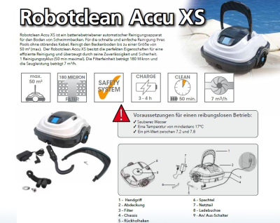 Ubbink Robotclean Accu XS - für Boden Reinigung
