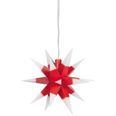 Sterntaler LED-Stern weiß/rot, 1 warmweiße LED, Durchmesser 120 mm
