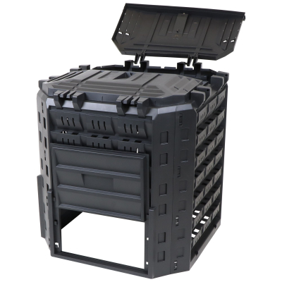 NATURE Thermo-Kompostsilo - PP, 350 l, schwarz, faltbar - H 81,6 x 73,5 x 73,3 cm