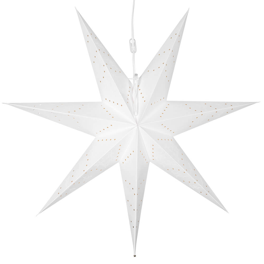 Star Trading Weihnachts-Hängestern Sensy Papier weiß, Durchm. 1 Meter