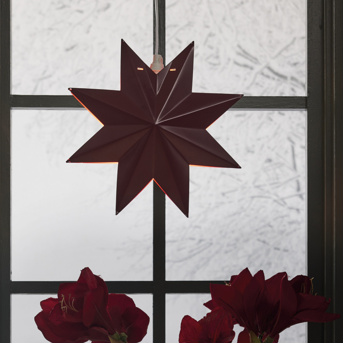 Star Trading Weihnachts-Hängestern CLASSIC, rot, 1 x E14/25W