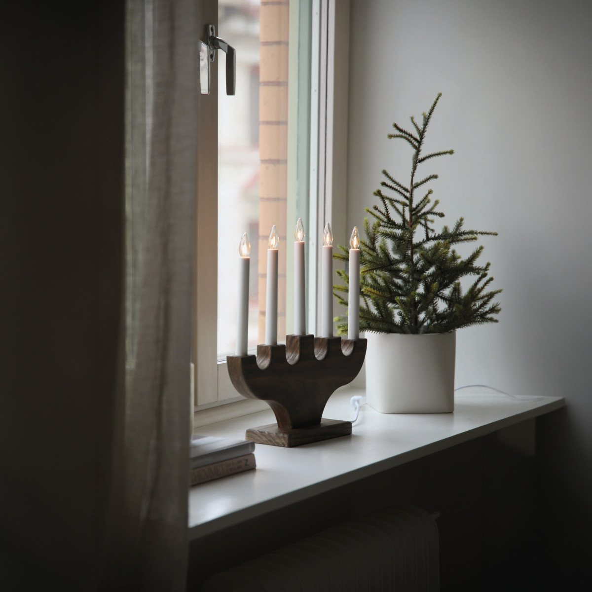 Mark Slöjd Weihnachtsleuchter SPIRA braun, 5 x E10/3W