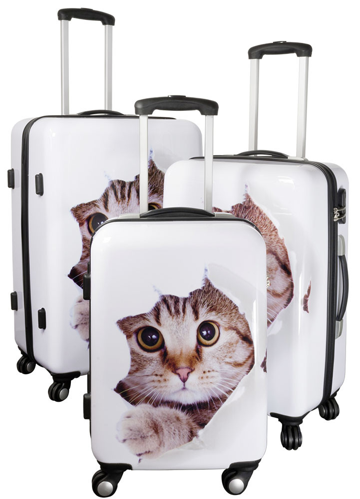 Kofferset 3tlg Reisekoffer Polycarbonat Hartschale KATZE