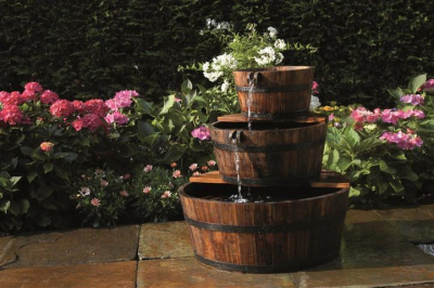 Ubbink EDINBURGH - 3 Holzfässer und Innenbecken aus Kunststoff