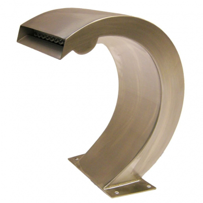 Ubbink Mamba S LED - Wasserfall, Inox 316L, 9 LEDs, 12VAC-3,25VA,  1 1/2, Anschlussmaterial, H24 x 27,5 x 13,5 cm, LED  60 Lumen, EEK A+, 1W 