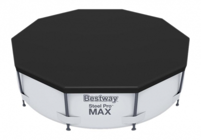 Bestway Flowclear PVC-Abdeckplane Ø 305 cm schwarz