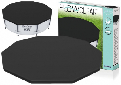 Bestway Flowclear PVC-Abdeckplane Ø 305 cm schwarz