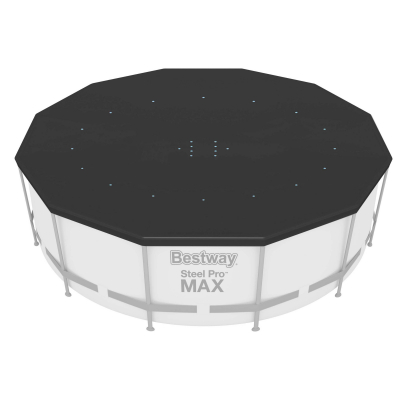 Bestway PVC-Abdeckplane Ø 370 cm, schwarz, rund