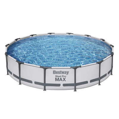 Bestway Steel Pro MAX Frame Pool-Set mit Filterpumpe 427 x 84 cm, lichtgrau