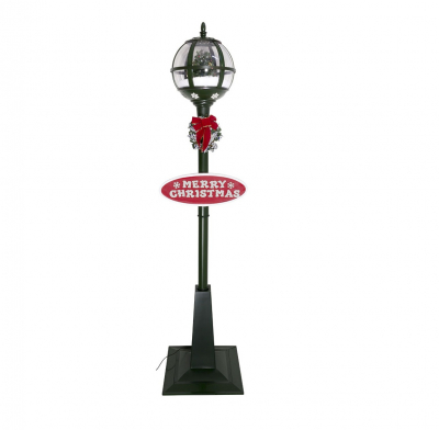 Christmas Paradise Schneiende LED Stand-Laterne 175 cm, grün, mit Baum