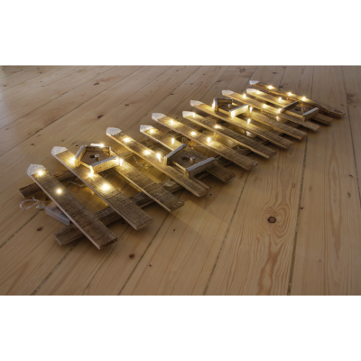 LED-Dekozaun, 30 warmweiße LEDs