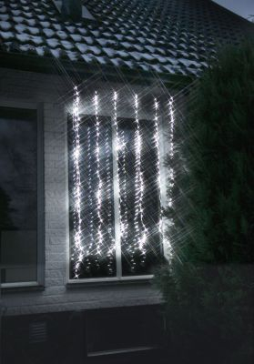 STAR Trading LED-Lichtvorhang Waterfall 256 BS weiß/transp.