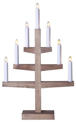 STAR Trading Leuchter Holz Trapp braun 7 BS