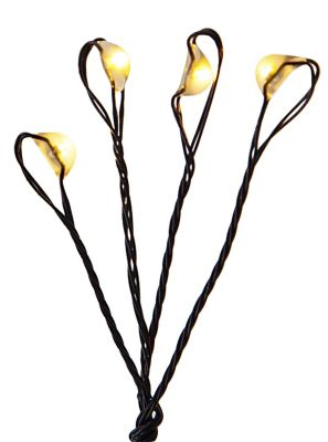 STAR Trading LED-Lichterkette Dew Drops 80 BS warmw./schwarz innen batteriebetrieben