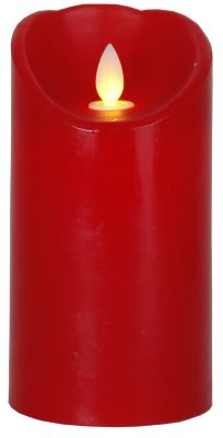 STAR Trading LED-Wachskerze Glim rot 15cm