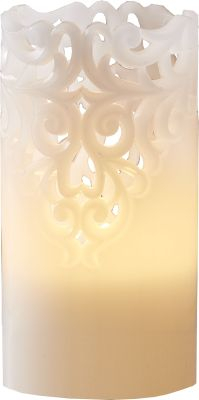 STAR Trading LED-Wachskerze Clary filigran 15cm