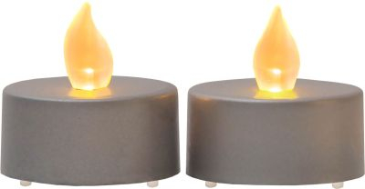 STAR Trading LED-Teelicht grau gelb/flackernd inkl. CR2032 B2