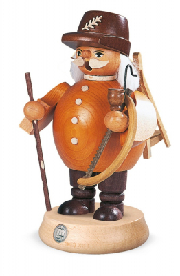 Räuchermann, Mittelgross Waldarbeiter, Braun