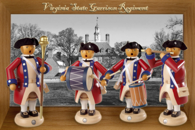 Räuchermann Bass Trommler, 24cm Virginia State Garrison Regiment