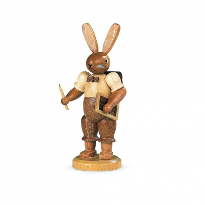 Müller-Kleinkunst aus dem Erzgebirge - Hasenschuljunge natur, klein, 11 cm
