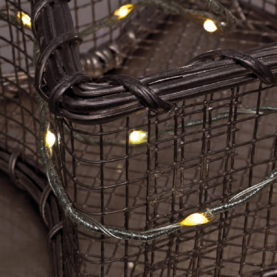 LED-Minilichterkette, Silber, 20 warmweiße LEDs, L 1 m