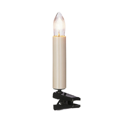 Rotpfeil Weihnachtsbaumketten, klar/elfenbein, mit Topkerzen, 30 flammig