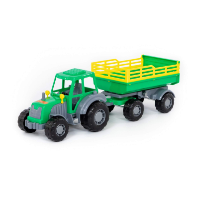 WADER Little Farmer Traktor 2-Achsanhänger Trecker Kinderspielzeug Sandkasten 
