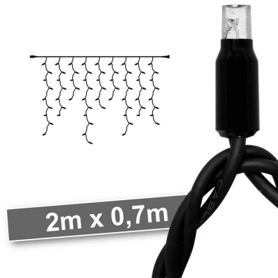 Wing Links LED-Lichtervorhang 230V-System schwarz 2m