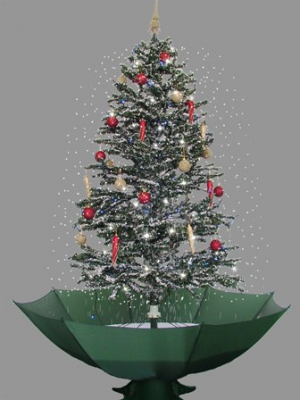 Weihnachtsbaum mit Schneefall Schnee LED Licht Musik 2 m GRN