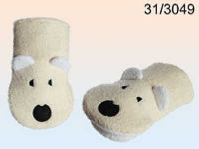 Waschhandschuh, Waschlappen Eisbär 21 x 13 cm