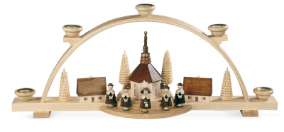 Schwibbogen Kurrende, Natur 47x11x20cm