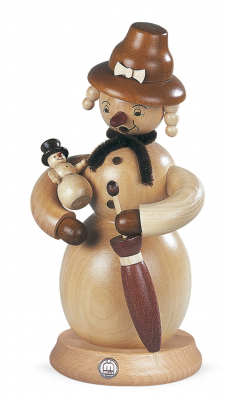 Räuchermann, Gross Schneefrau, Natur, 11x23cm