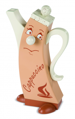 Moderne Räucherfigur Cappuccino, 12x7x21cm