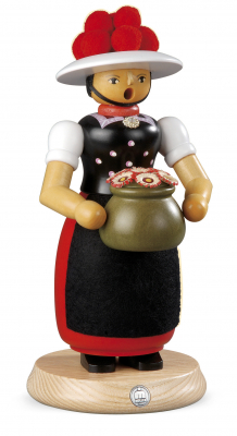 Räucherfigur, Gross Schwarzwaldmädchen, 14x25cm