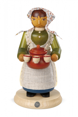 Räucherfigur, Gross Glühweinverkäuferin, 14x24cm