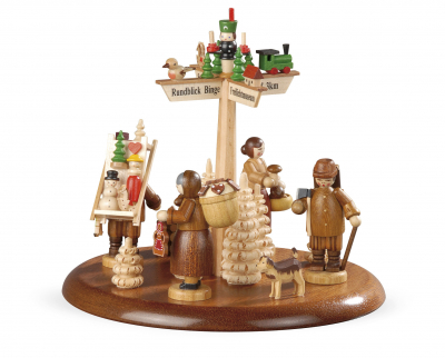 Motivplattform für Elektr. Spieldosen Erzgebirgsmotiv SEIFFEN 13cm,