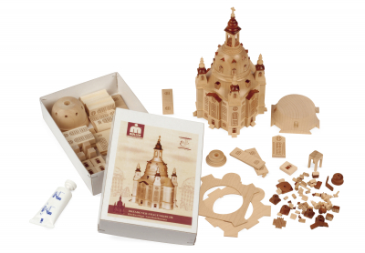 Frauenkirche Dresden M1:500 Detailreicher Naturholzbausatz 100-Teilig