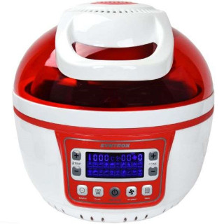 Syntrox Turbo-Heißluftfritteuse Heißluftgarer Airfryer Küchenmaschine mit LED-Display "rot"