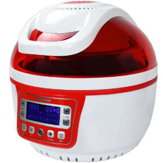 Syntrox Turbo-Heißluftfritteuse Heißluftgarer Airfryer Küchenmaschine mit LED-Display "rot"