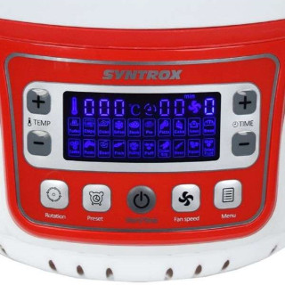 Syntrox Turbo-Heißluftfritteuse Heißluftgarer Airfryer Küchenmaschine mit LED-Display "rot"