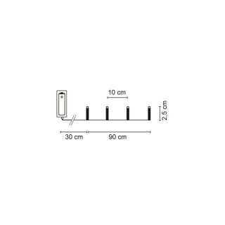 LED-Minilichterkette Metallkugel gold