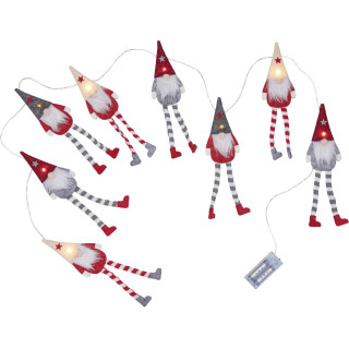 Star LED-Minilichterkette Stoffwichtel ALF, 8 warmweiße LEDs