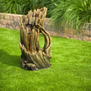 Ubbink ALCAMO - Polyresin, naturgetreue Nachbildung, integrierter Wasserfall - 900l/h, 4x1 LEDs weiß - H78 x 51 x 36 cm