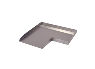 Ubbink Wolga 90°, Bachlauf - Ecke links, Inox 304 - H 4 x 48 x 48 cm